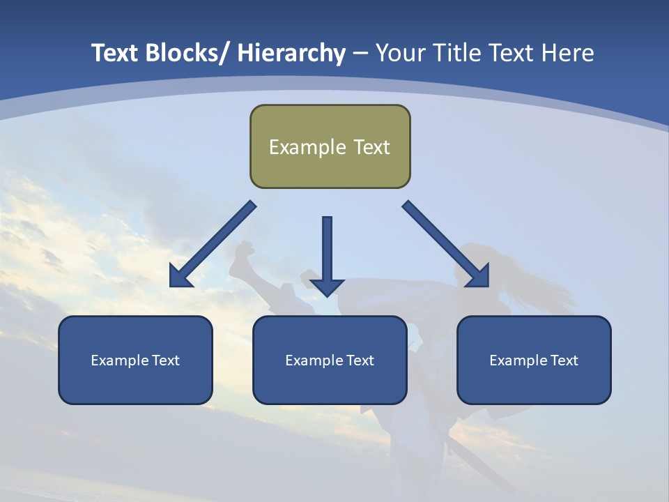 Shadow Sunset Pose PowerPoint Template
