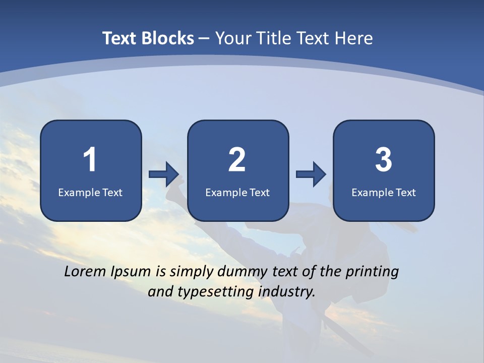 Shadow Sunset Pose PowerPoint Template