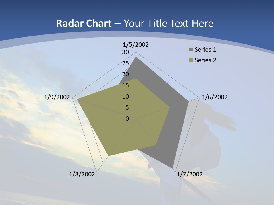 Shadow Sunset Pose PowerPoint Template
