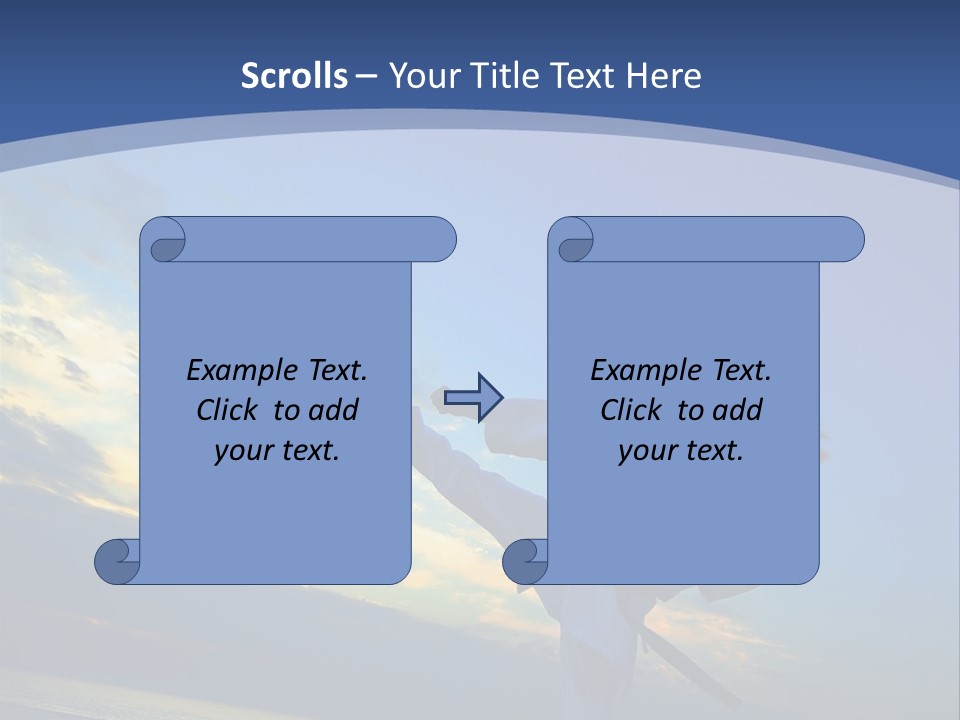 Shadow Sunset Pose PowerPoint Template