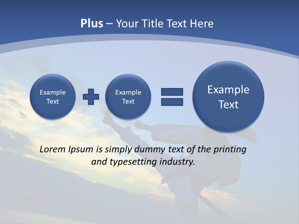 Shadow Sunset Pose PowerPoint Template
