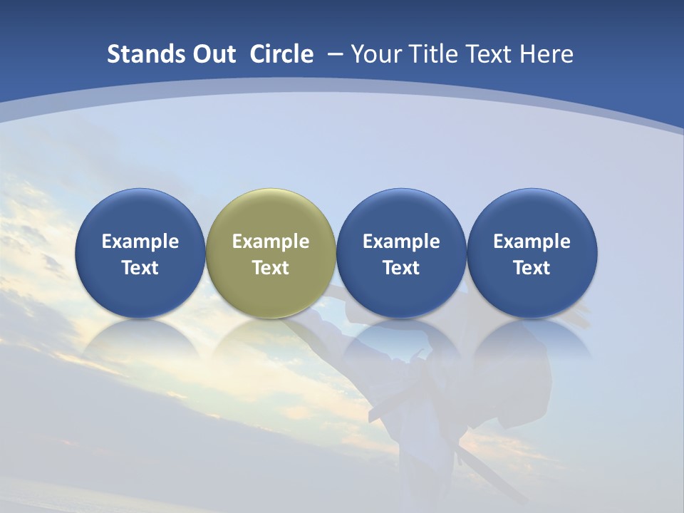 Shadow Sunset Pose PowerPoint Template