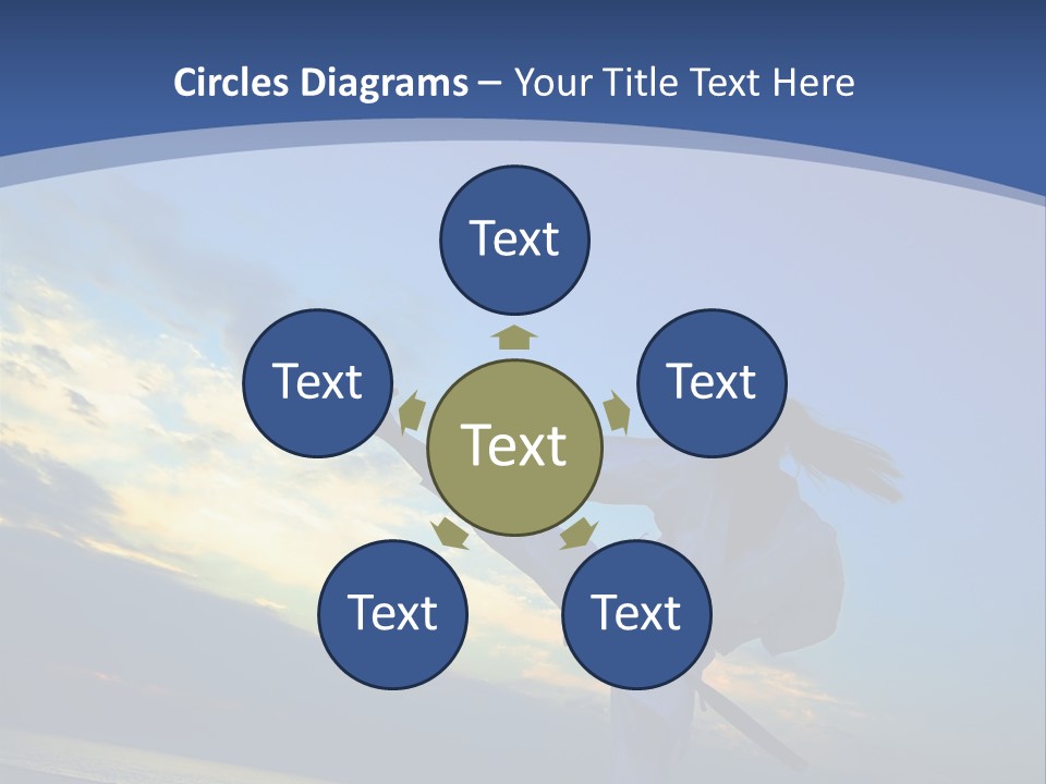 Shadow Sunset Pose PowerPoint Template