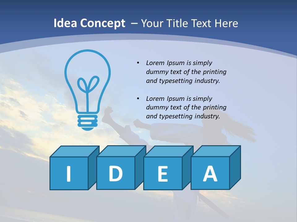 Shadow Sunset Pose PowerPoint Template