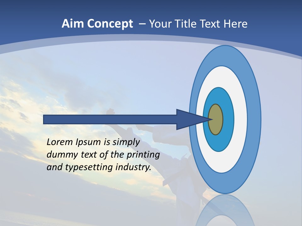 Shadow Sunset Pose PowerPoint Template