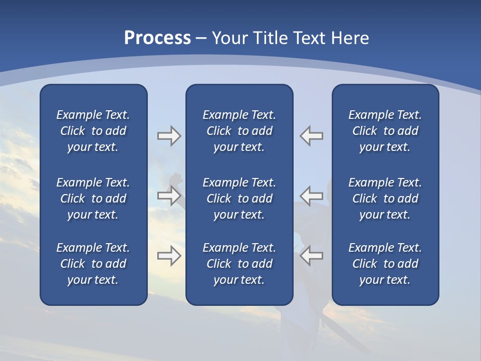 Shadow Sunset Pose PowerPoint Template