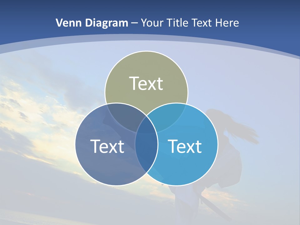 Shadow Sunset Pose PowerPoint Template