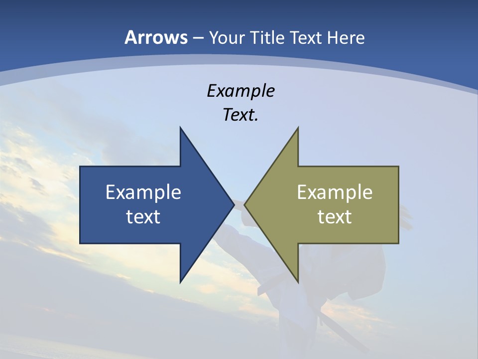 Shadow Sunset Pose PowerPoint Template