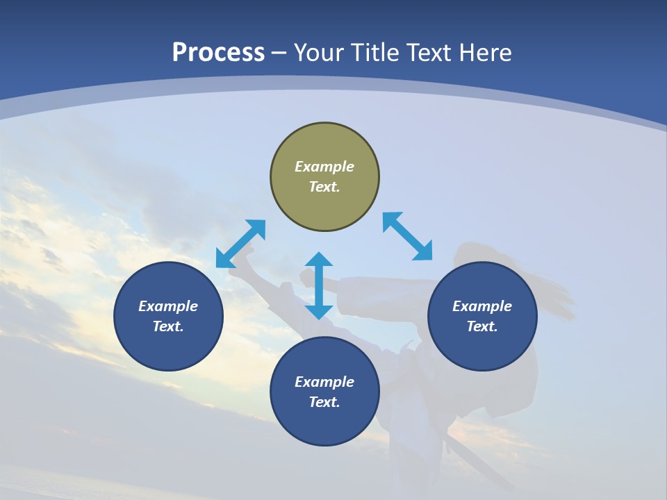 Shadow Sunset Pose PowerPoint Template
