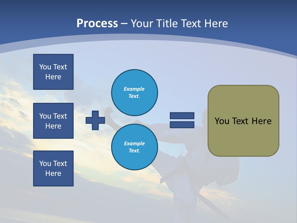 Shadow Sunset Pose PowerPoint Template