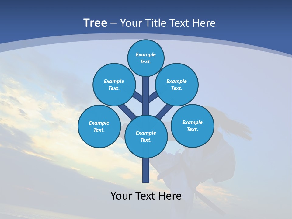 Shadow Sunset Pose PowerPoint Template