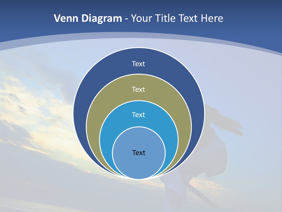 Shadow Sunset Pose PowerPoint Template