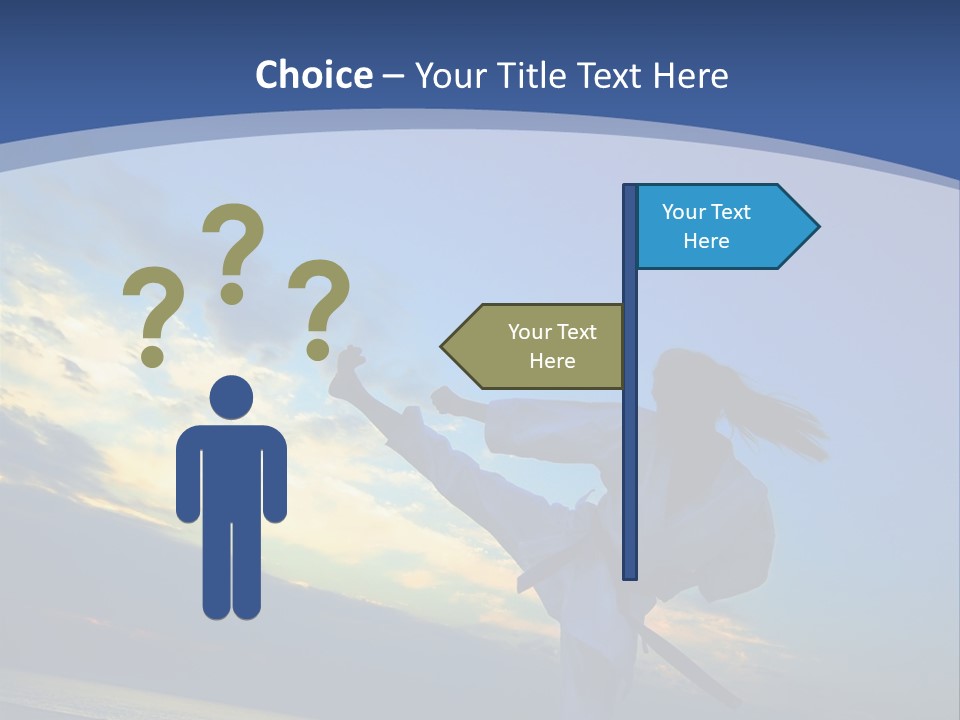 Shadow Sunset Pose PowerPoint Template