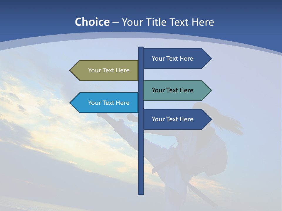 Shadow Sunset Pose PowerPoint Template