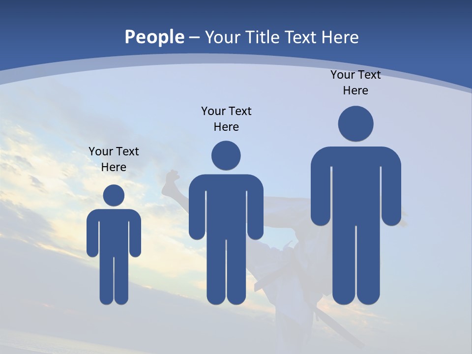 Shadow Sunset Pose PowerPoint Template