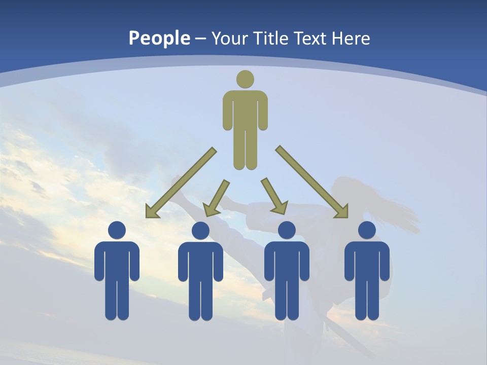 Shadow Sunset Pose PowerPoint Template