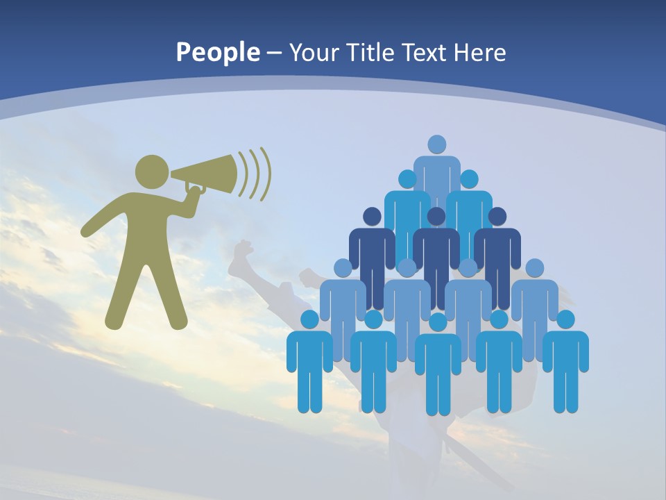 Shadow Sunset Pose PowerPoint Template