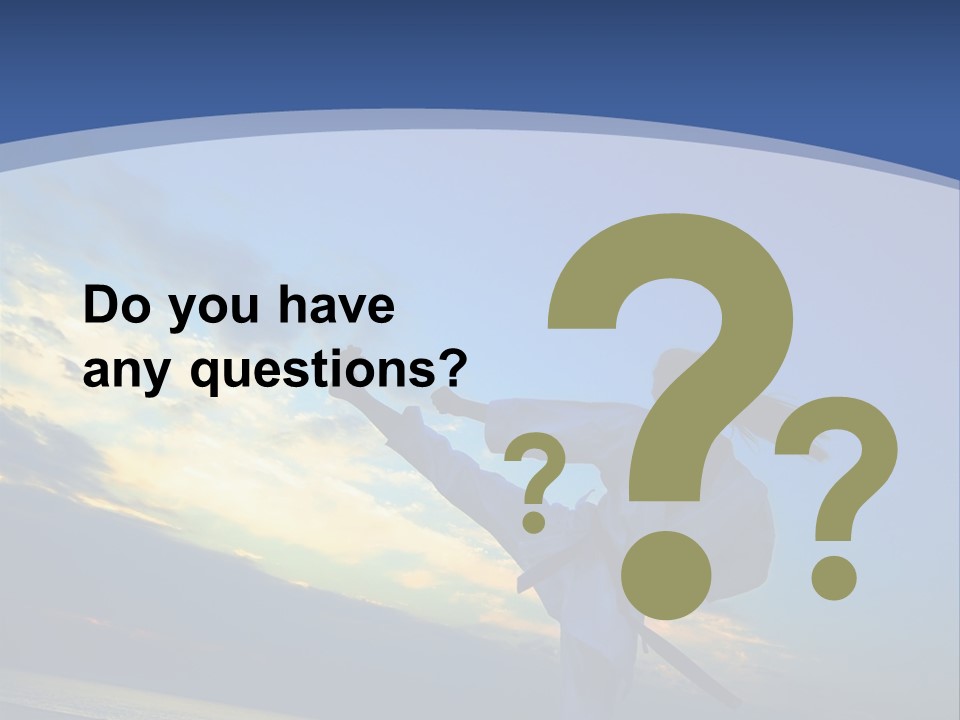 Shadow Sunset Pose PowerPoint Template