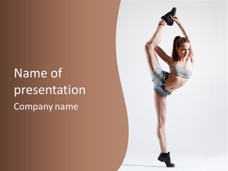 Active Ballet Sensuality PowerPoint Template