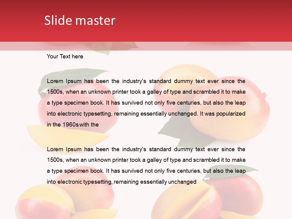 Tropical Slice Mango PowerPoint Template