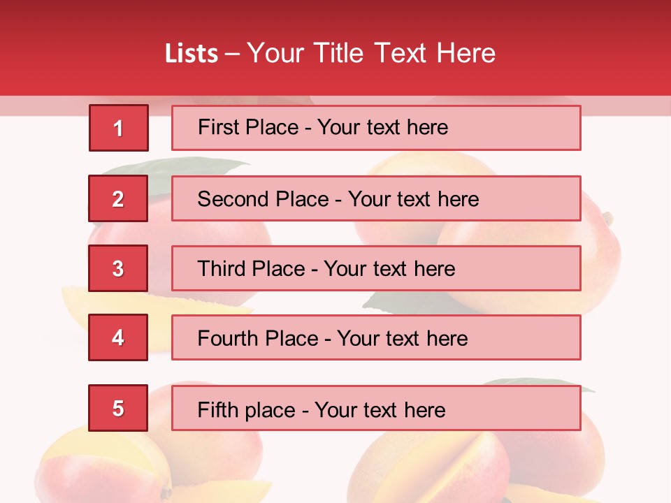 Tropical Slice Mango PowerPoint Template