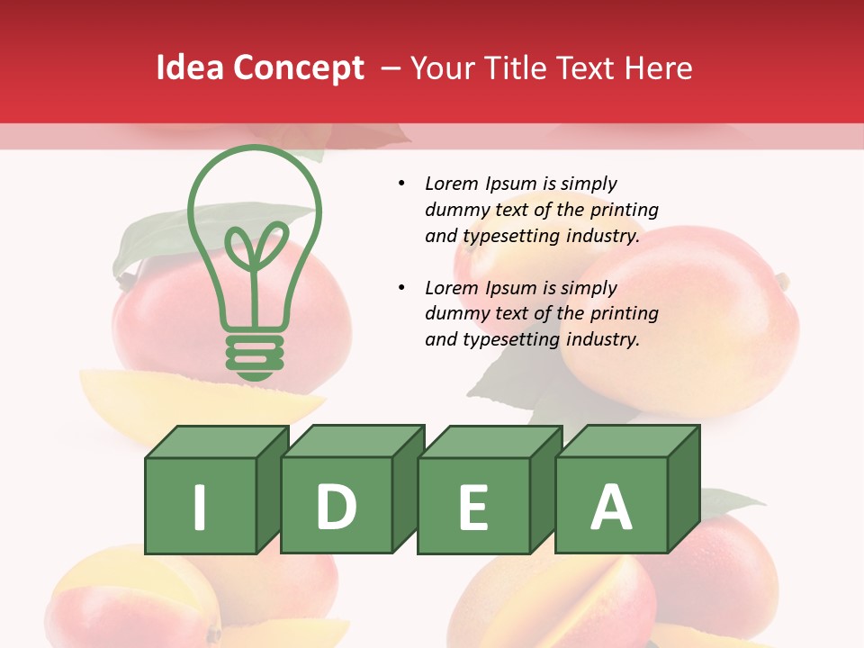 Tropical Slice Mango PowerPoint Template