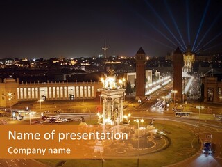 Landmark Spanish House PowerPoint Template