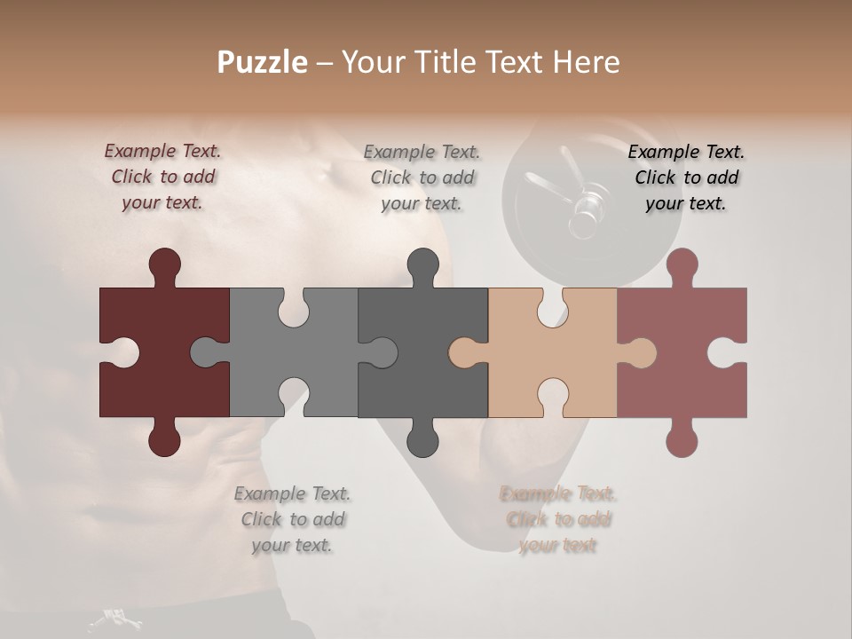 Masculine Beautiful Body Building PowerPoint Template