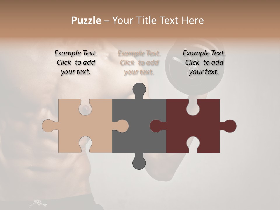 Masculine Beautiful Body Building PowerPoint Template