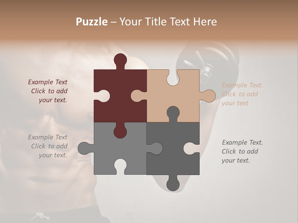 Masculine Beautiful Body Building PowerPoint Template