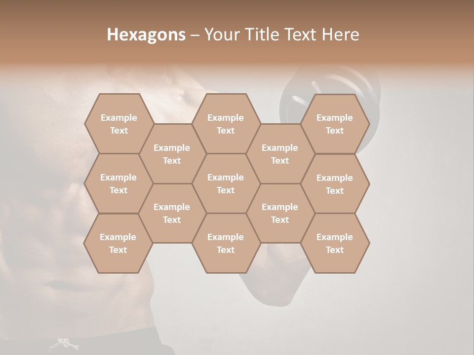 Masculine Beautiful Body Building PowerPoint Template