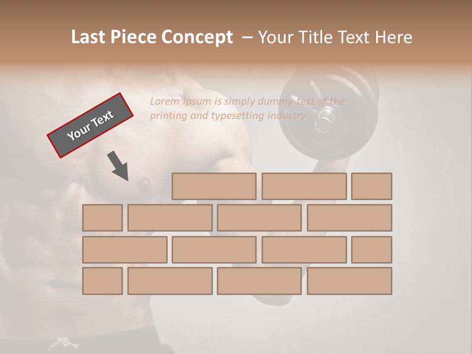 Masculine Beautiful Body Building PowerPoint Template