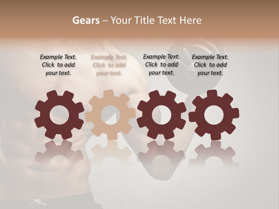 Masculine Beautiful Body Building PowerPoint Template