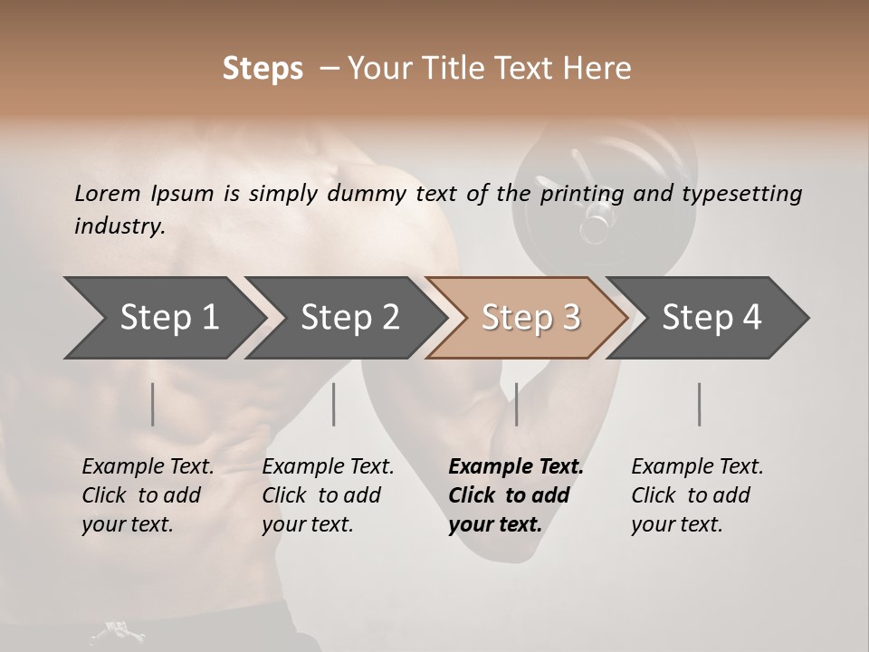 Masculine Beautiful Body Building PowerPoint Template