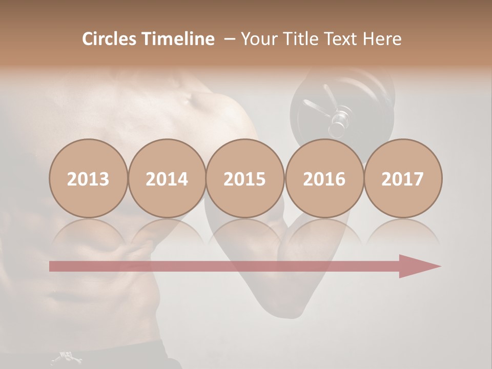 Masculine Beautiful Body Building PowerPoint Template