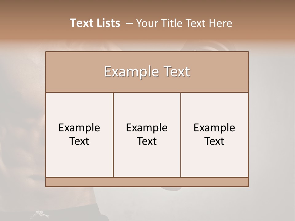 Masculine Beautiful Body Building PowerPoint Template