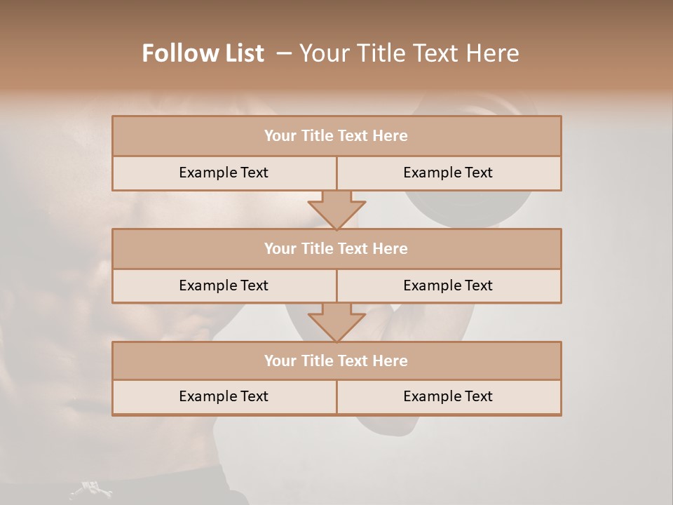 Masculine Beautiful Body Building PowerPoint Template
