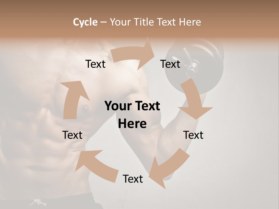 Masculine Beautiful Body Building PowerPoint Template