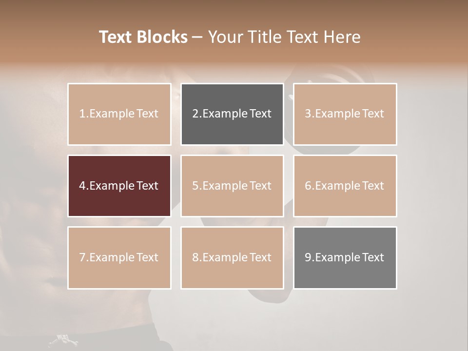 Masculine Beautiful Body Building PowerPoint Template