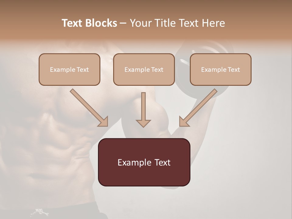 Masculine Beautiful Body Building PowerPoint Template