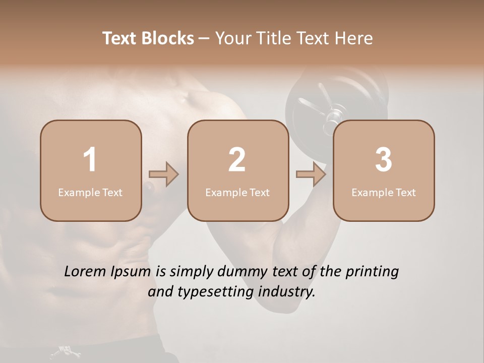 Masculine Beautiful Body Building PowerPoint Template