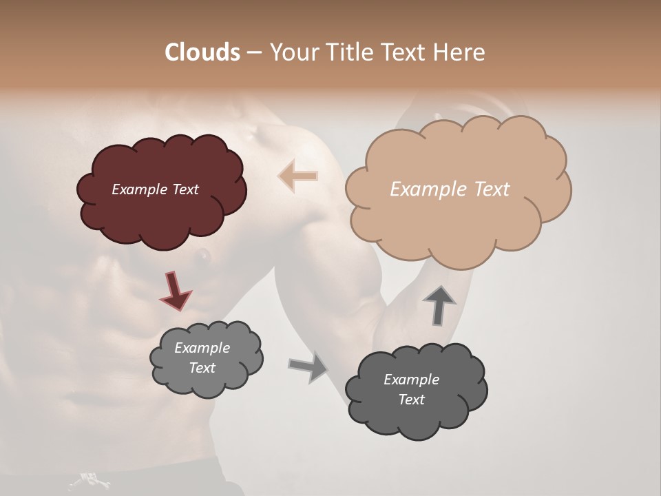 Masculine Beautiful Body Building PowerPoint Template