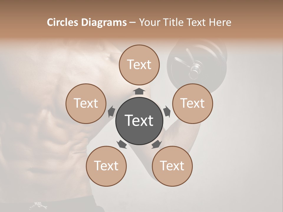 Masculine Beautiful Body Building PowerPoint Template