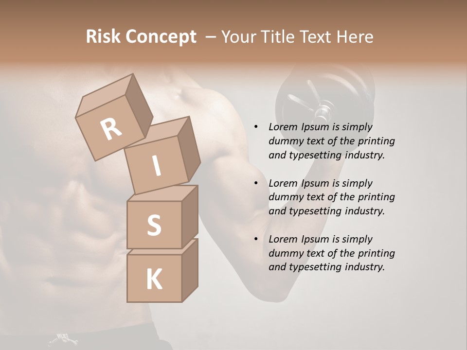 Masculine Beautiful Body Building PowerPoint Template