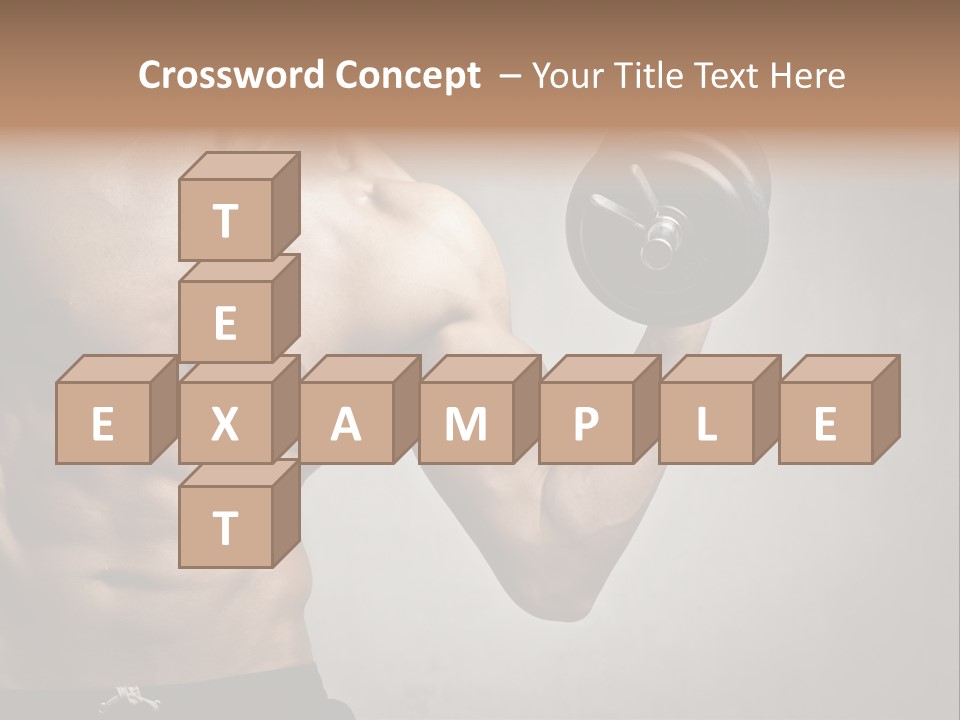 Masculine Beautiful Body Building PowerPoint Template