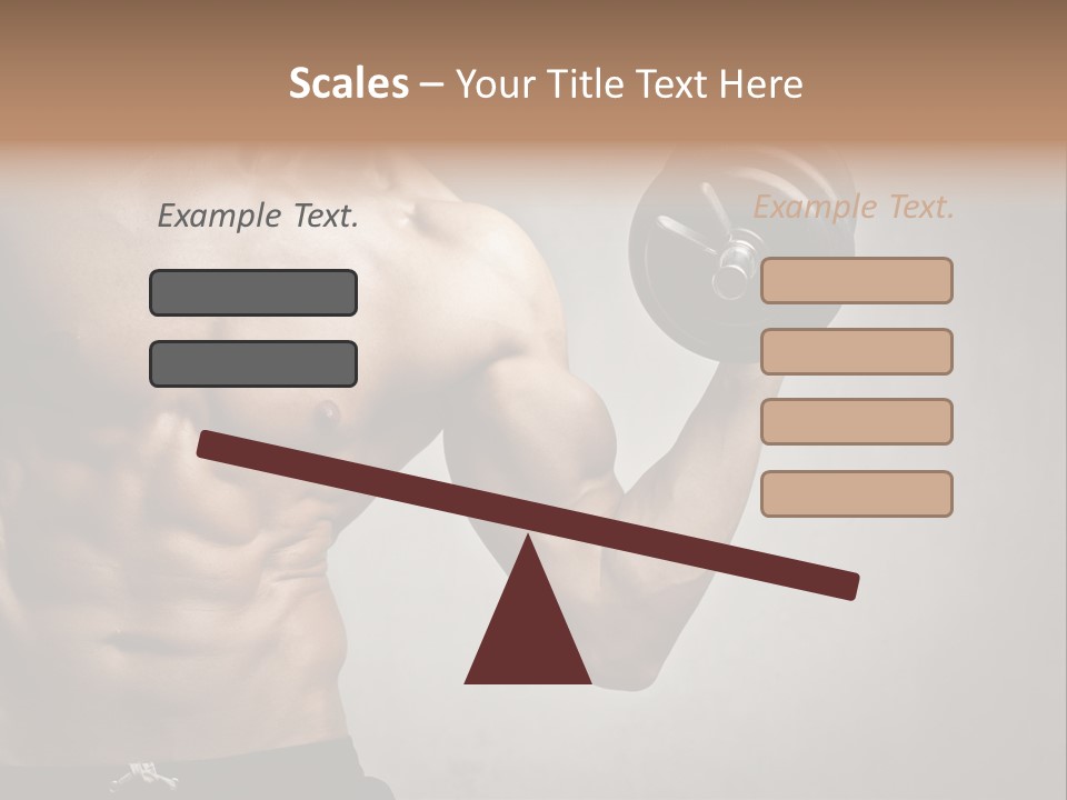 Masculine Beautiful Body Building PowerPoint Template