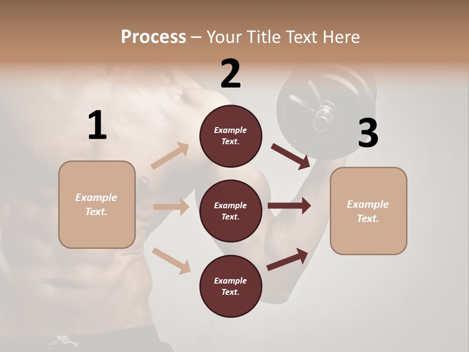 Masculine Beautiful Body Building PowerPoint Template