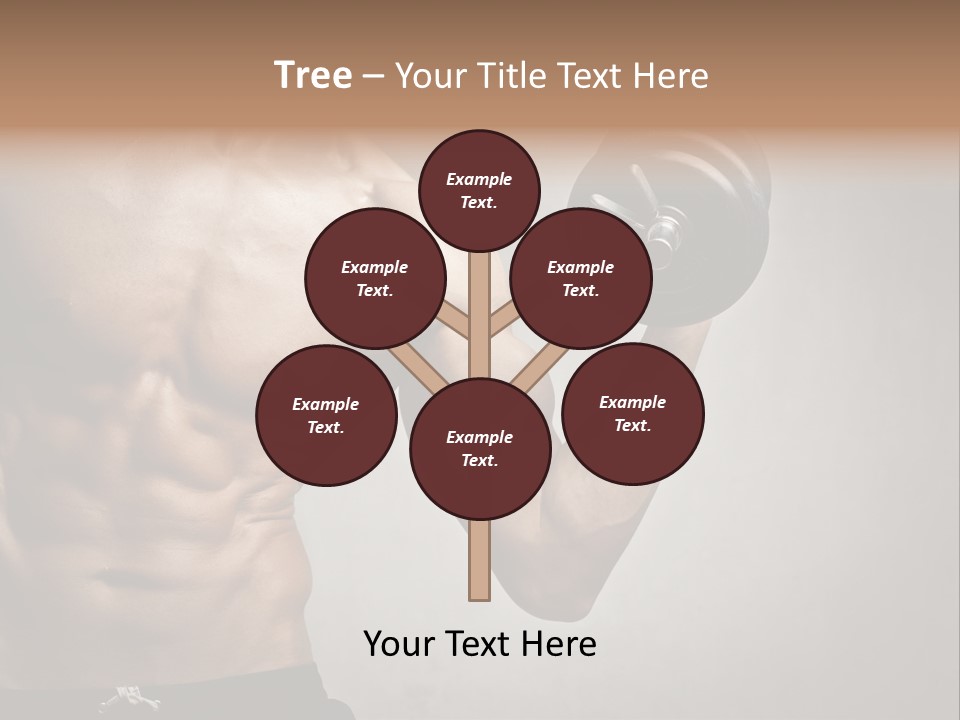 Masculine Beautiful Body Building PowerPoint Template