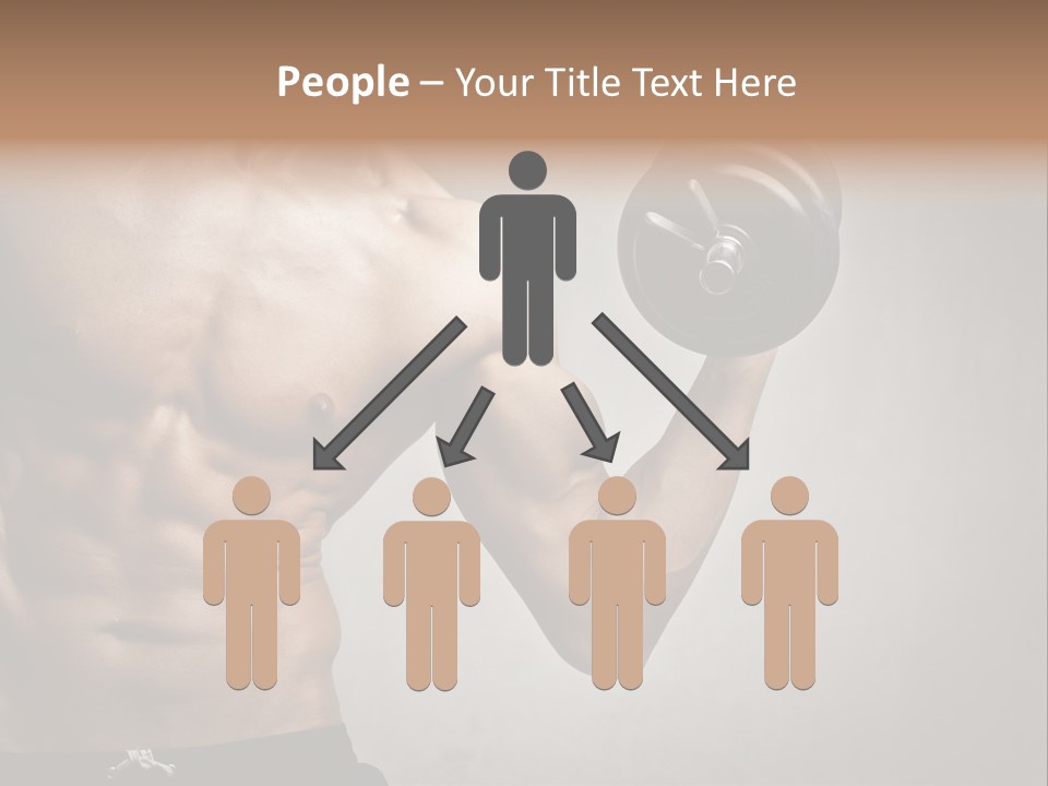 Masculine Beautiful Body Building PowerPoint Template