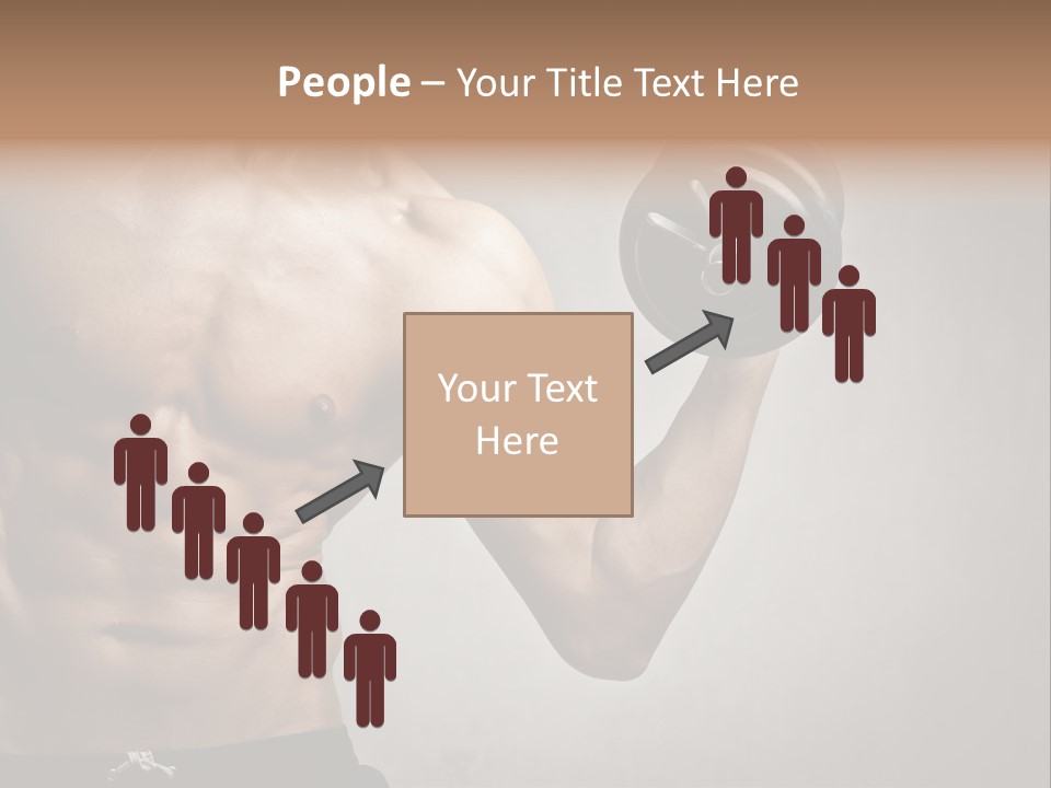Masculine Beautiful Body Building PowerPoint Template